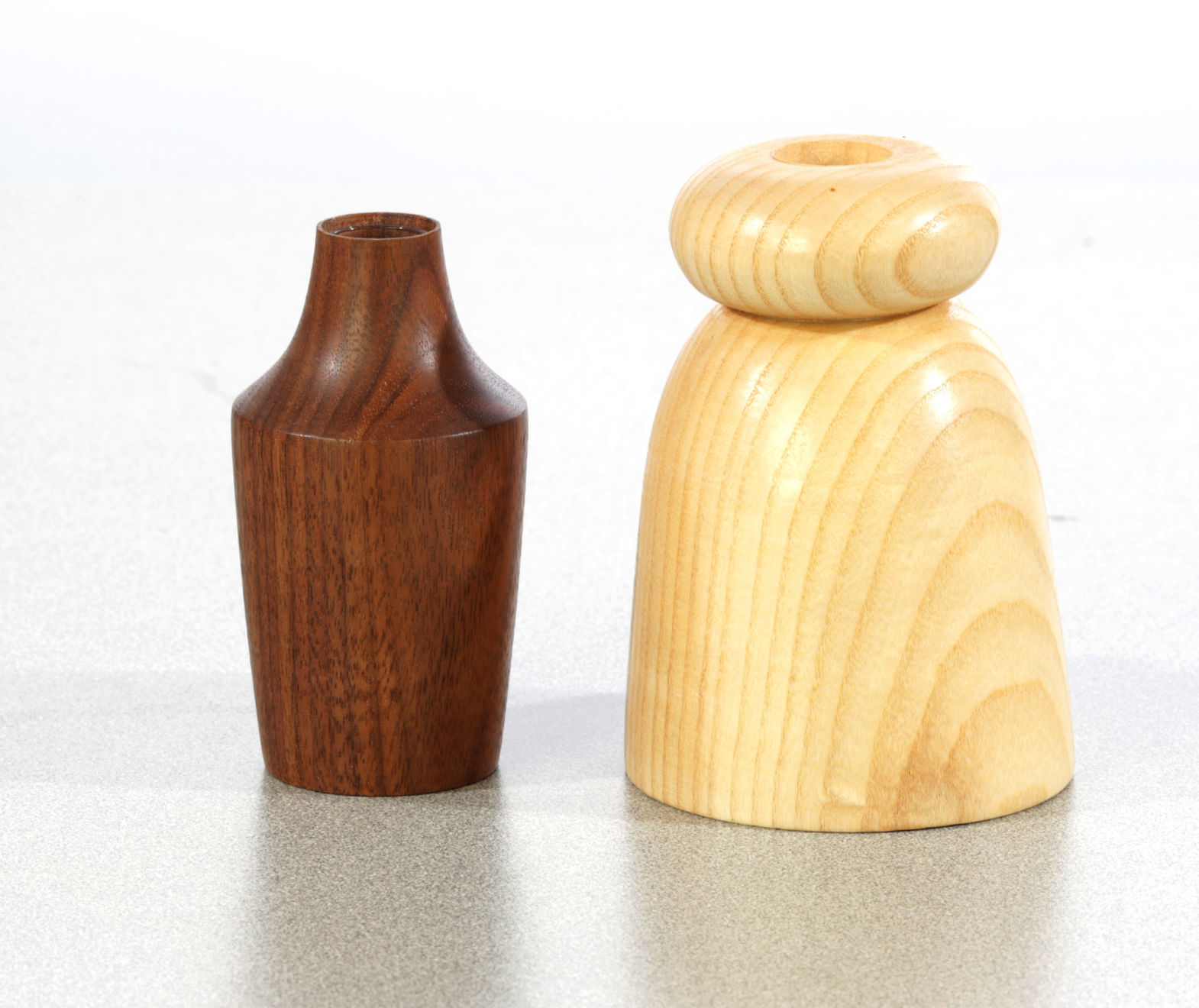 Wooden bud vases
